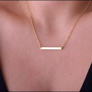 Sexy Bar Pendant Gold or Silver Necklace